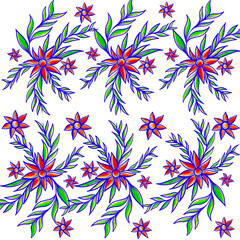 seamless pattern with flowers