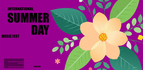 summer background design for banner, poster, website, etc