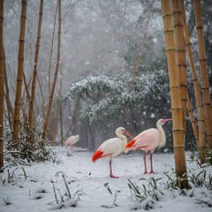 greater flamingo in the zoo