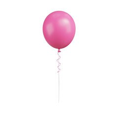 pink balloon isolated on transparent background 