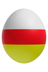 Rendered easter egg with a flag of South Ossetia on the surface.