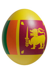 Rendered easter egg with a flag of Sri Lanka on the surface.