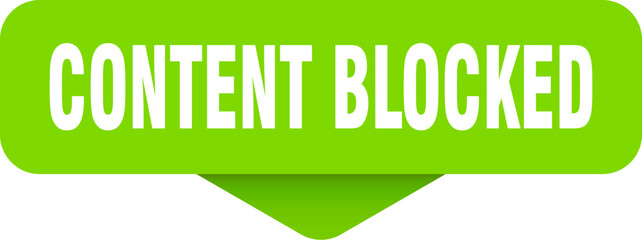 content blocked sticker. content blocked sign on transparent background