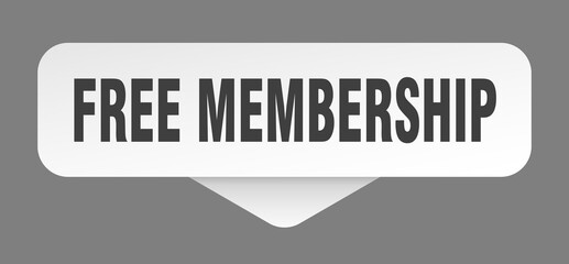 free membership sticker. free membership sign isolated on gray background