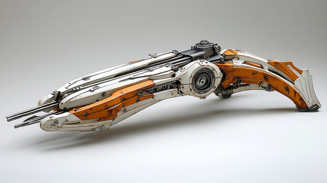 A well-maintained arbalest with its steel prod and winding mechanism, its powerful form sharply defined against a stark white background under cinematic studio lighting 