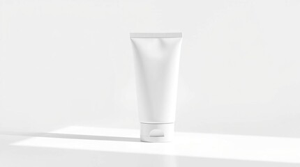 Blank White Cosmetic Tube Mockup Perfect for Skincare or Beauty Product Packaging Design