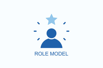 Role Model Icon Or Logo Isolated Vector Illustration