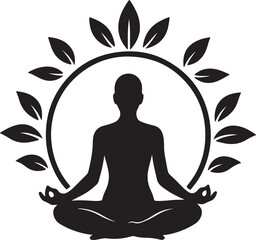 yoga silhouette vector