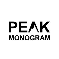 Peak mountain letter logo icon design