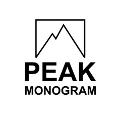 Peak mountain letter logo icon design