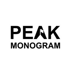 Peak mountain letter logo icon design