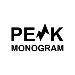 Peak mountain letter logo icon design