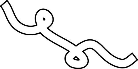 Lines curved doodle. Design elements