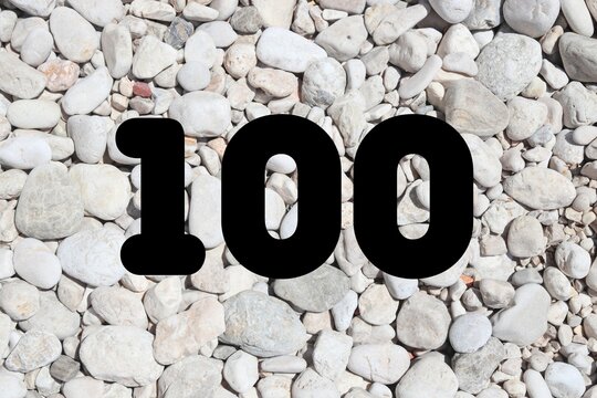 100 number social media milestone celebration sign