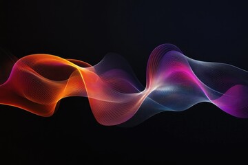 Abstract flowing lines of vibrant color