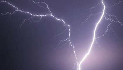 couple of lightning strikes in the sky