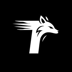 The Fox and Letter T Logo Icon Symbol Emblem
