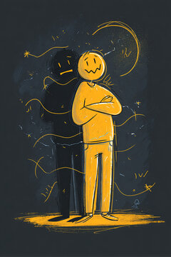 Internal conflict behind a bright face &mdash; unseen emotional struggle