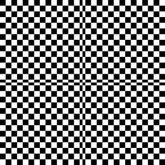 Abstract Seamless Geometric Checked Black and White Pattern. 