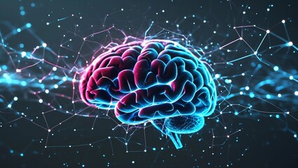 Digital Brain With Connections 
