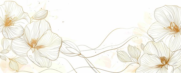 A delicate hand-drawn outline of flowers, vector illustration, soft lines and shapes, minimalism, linear design, white background
