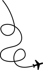 Airplane routes set, plane paths, travel