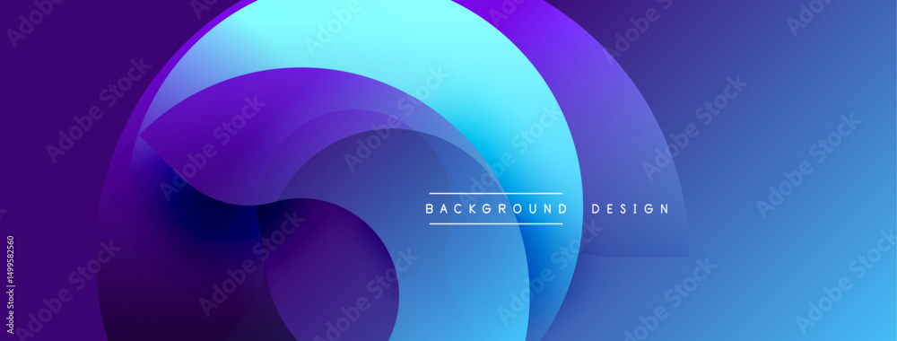 Leinwandbilder abstract fluid shapes, vibrant blue purple gradients. modern design elements create dynamic visual i
