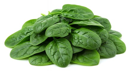 Obraz premium Fresh Spinach Leaves, Healthy Green Vegetable, Food Photography