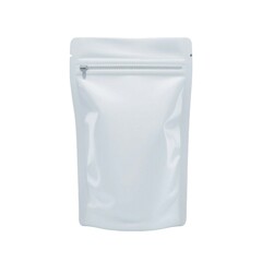 Blank White Stand-Up Pouch with Zipper