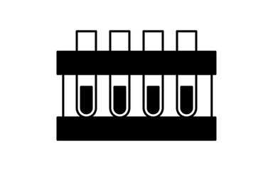 Simple line drawing icon of test tube icon