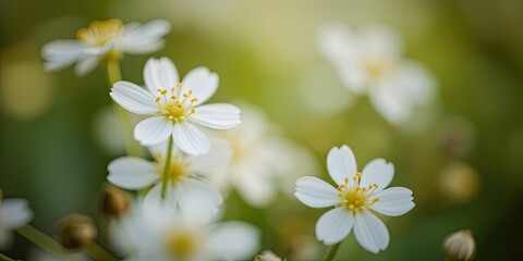 Obraz premium Springtime Stellaria Blossoms Close-up