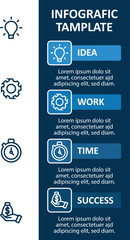 Information Flow Infographic with Step-by-Step Vector Layout, Web Banner Design, and Paper Concept Labels