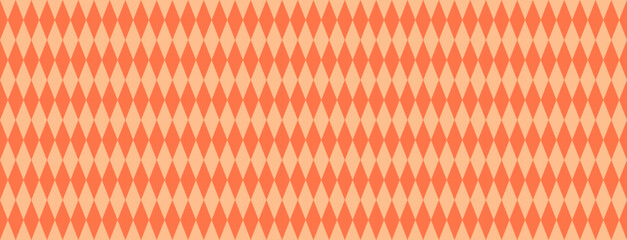 Orange Halloween argyle geometric texture. Fall party seamless pattern. Flat vector illustration isolated on white background.