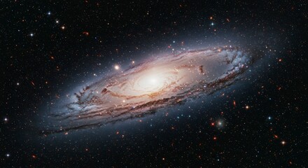 Fototapeta premium Spiral galaxy in deep space (31)