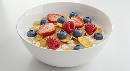 Delicious and Healthy Breakfast Cereal with Berries