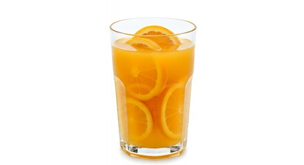 Refreshing Glass of Orange Juice with Orange Slices
