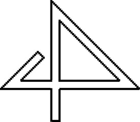 Pixel line creative design digital. Element 8 bit retro