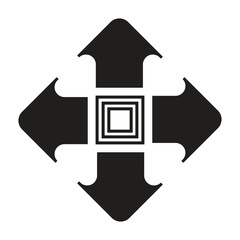 Square shape direction sing and symbol  icon logo illustration vector design.