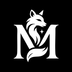 The Fox and Letter M Logo Icon Symbol Emblem