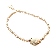 Elegant Anklet with a Delicate Row of Soft S Isolated on Transparent Background
