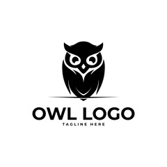 minimalist owl logo design abstract