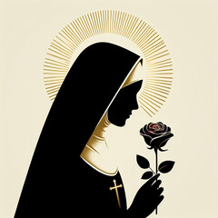 ilustração da Santa Rita de Cássia