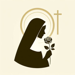 ilustra&ccedil;&atilde;o da Santa Rita de C&aacute;ssia