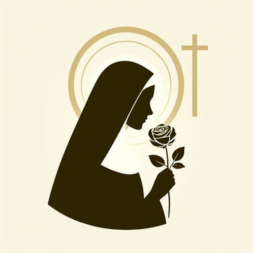 ilustra&ccedil;&atilde;o da Santa Rita de C&aacute;ssia