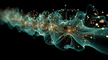 Visualizing expanded breath dynamics digital realm digital art virtual environment immersive experience light field concept