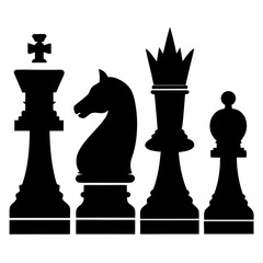 black chess pieces