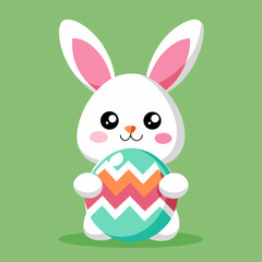 easter bunny with eggs
