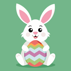 easter bunny with eggs