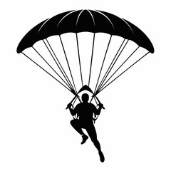 paraglider silhouette vector
