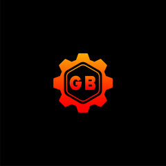 GB Initials Tech Logo Vector Art  Icons  and Graphics